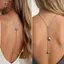 Mặt dây chuyền hình bầu dục tối giản Drop Ba Chain Nelace Lariat Trang sức dành cho nữ Váy Baless Phụ kiện tiệc tốt nghiệp [Mina]