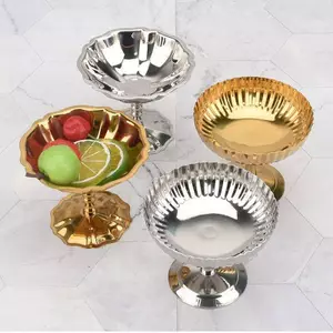Ziyulinyuk Thép Không Gỉ Salad Cốc Thực Phẩm Cốc Kem Cốc Cốc Retro Món Tráng Miệng Bát Trái Cây Sữa Chua Ốc Bát Dụng Cụ Nhà Bếp Gia Đình VN