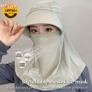 HFSHY Mũ Mới Cho Nữ Mùa Hè, Bảo Vệ Ne, Bảo Vệ Mặt, Đi Xe Đạp, Mũ Chống Nắng, Chống Tia UV, Mặt nạ Tích Hợp VN