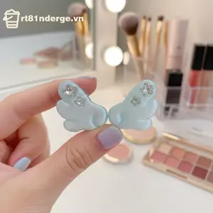 GE 1 Cặp Kawaii 3D Cánh Tai Nghe Trang Trí Cho Tai Nghe Có Dây Cánh Thiên Thần Dễ Thương DIY Phụ Kiện Tai Nghe Thẩm Mỹ Đồ Trang Trí VN