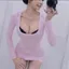 Đầm cổ U khoét sâu tay màu hồng phiên bản Hàn Quốc Thu Đông Slim-Fit Gợi Cảm hông - - Hieuvy Botique