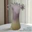 Màu Hồng Trắng Gradient Xịt Nước Thả Miệng Hoa Văn Dọc Bình Thủy Tinh Handmade Hoa Văn Hóa Trang Trí Nhà Cửa IJ3J