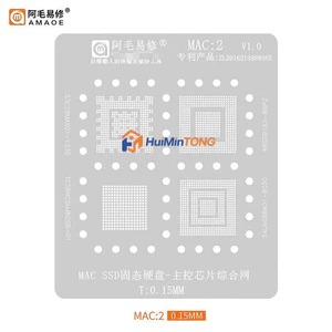 0.15mm Amaoe MAC: 2 BGA SSD NAND Stencil cho MacBook S4LN058A01-8030 88SS9183-BNP2 Hàn Reballing Chân Tin Plant