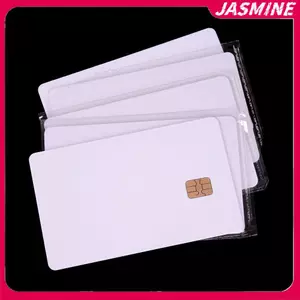 JASMINE Mới 5 Chiếc ISO PVC IC Với SLE4442 Chip nk Thẻ Thông Minh Liên Hệ Thẻ IC An Toàn Trắng JASMINE