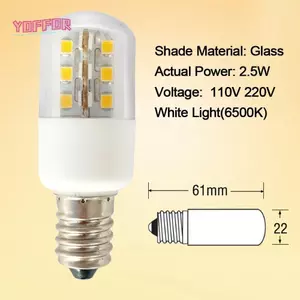 Chiếu sáng tủ lạnh YOFFOR Đầu nối E12 E14 110V 220V Đèn LED gia đình sáng