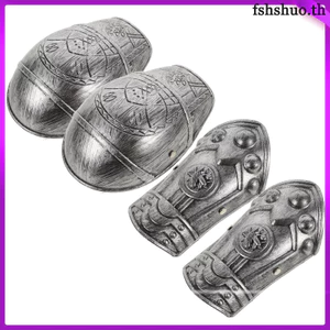 1 Bộ Phụ Kiện Trang Phục Giáp Nhựa Bạc Để Chơi