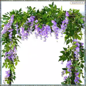 2 Cái 7Ft / Cái Cây Nho Wisteria Nhân Tạo, Hoa Vòng Hoa Wisteria Vine Mây Treo Hoa Cho Lễ Ngoài Trời