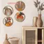 4 Tường Gỗ Bohemian Treo Tường Nghệ Thuật Trang Trại Bohemian Sân Trang Trí Hình Tròn Treo Tường Trang Trí