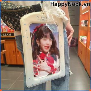 Giá đỡ Photocard HAPPYNOOK, Vỏ bảo vệ hình ảnh thần tượng Hàn Quốc bằng nhựa PVC, Vỏ thẻ khổng lồ đầy màu sắc A4