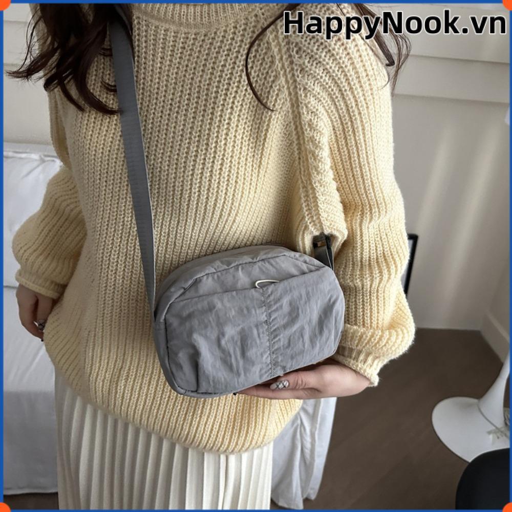 Túi đeo chéo HAPPYNOOK, Túi vuông Nylon thông thường, Túi đeo vai phong cách Nhật Bản khô nhanh cho nữ
