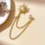 Chủ đề biển Trâm cài hình sao biển Conch Lapel Pin có dây chuyền sel Áo sơ mi thanh lịch Trâm cài cho bộ đồ dự tiệc Phụ kiện đám cưới EMKK