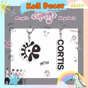 Móc Treo Tên Nhóm Nhạc Kpop CORTIS Nhựa Acrylic Trong Suốt In 2 Mặt Đu Idol Treo Balo
