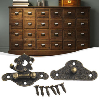 ⭐GROUS⭐Lock Catch Latch Hasp Durable Lock Mini Suitcase Various Sizes Vintage