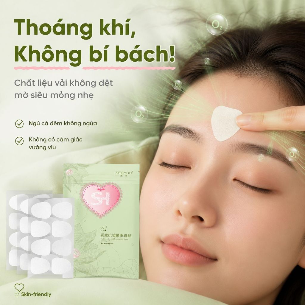 🔥Giá sốc🔥Miếng dán ngủ làm săn chắc và chống nhăn / miếng dán chống nhăn lông mày/Miếng dán ngủ chống nhăn/Miếng dán dưỡng ẩm, chống nhăn và làm săn chắc da trán / Miếng dán xóa nếp nhăn chống lão hóa
