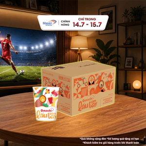 Thùng mì Omachi lẩu cầm tay 24ly x 71g