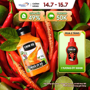 Chai Xốt Muối Ớt Chin-Su Đỏ Chai X 200Gr