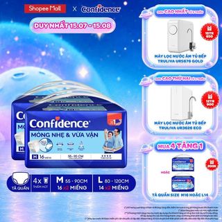 Combo 2 Tã quần người lớn CONFIDENCE SLIM&FIT size M 16 miếng/ L 14 miếng