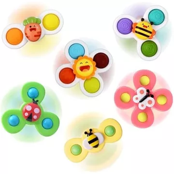 Cốc Hút Đồ Chơi Spinner Cho Bé - Cốc Hút Fidget Spinner Đồ Chơi Đồ Chơi Tắm Cửa Sổ Quay Top Đồ Cho Bé 12-18 Tháng Giáng Sinh Quà Tặng Sinh Nhật Cho 1 2 3 Bé Trai Bé Gái Đồ Cảm Giác f