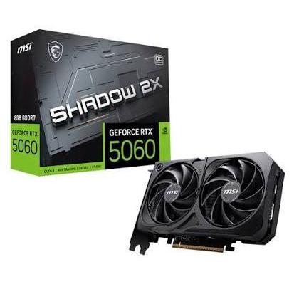 [NEW FULL VAT]Card màn hình MSI SHADOW NVIDIA GeForce RTX 5060 2X OC 8GB GDDR7, 3840 CUDA, 550W New Bảo hành chính hãng | BigBuy360 - bigbuy360.vn