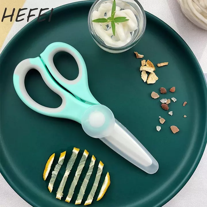HEFEI Kéo Thức Ăn Cho Bé Đồ Dùng Cho Bé Hộ Gia Đình Bộ Đồ Ăn Cho Bé Hộp Cắt Cắt Hộp Đựng Trẻ Sơ Sinh Hỗ Trợ Cho Ăn