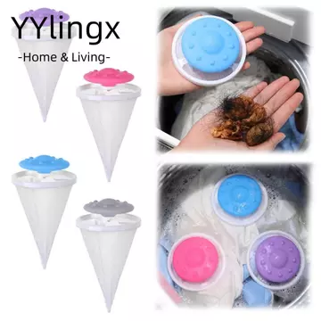 YYLINGX 1 / 3 Lưới lọc tóc nổi, Túi tẩy lông Máy giặt Túi lọc, Máy bắt xơ vải di động có thể tái sử dụng Máy giặt bóng giặt gia đình
