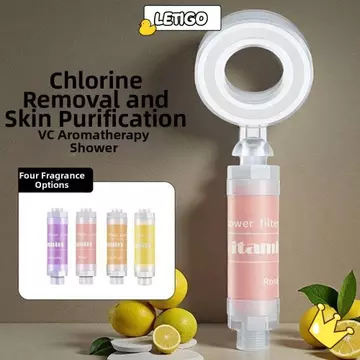 [LETIGO] Bộ lọc nước đầu vòi hoa sen, vòi hoa sen khử clo chống bỏng, hoa oải hương thời trang hỗn hợp với bộ lọc Vitamin C tạp chất Bộ lọc nước hoa Máy lọc nước hoa