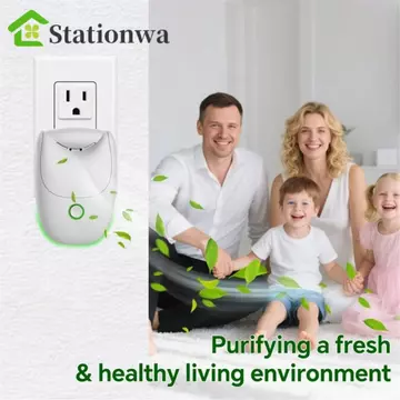 STATIONWA Cắm Máy Lọc Không Khí, Cắm Di Động Hoa Kỳ Máy Lọc Không Khí Ion Âm, Thiết Bị Thông Minh Loại Bỏ Mùi Điện Điều Chỉnh Hai Tốc Độ Máy Tạo Ion Âm Sử Dụng Phòng Ngủ