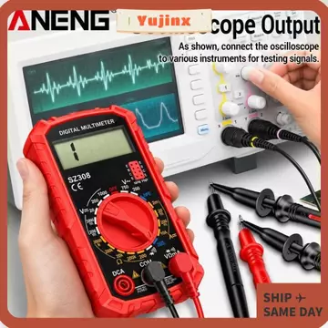 Đồng hồ vạn năng phạm vi tự động YUJINX, Đồng hồ vạn năng kỹ thuật số sóng vuông thử nghiệm HFE, Buzzer di động 1999 Đếm đồng hồ vạn năng AC DC phạm vi tự động