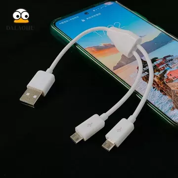 Cáp Micro USB DALAOHU 2 cổng, Cáp sạc Micro USB sang USB 2 cổng Y, Cáp sạc MICRO Cáp sạc Bộ chia 1M Y Cáp sạc Dây 2 trong 1 Dây Điện thoại Android