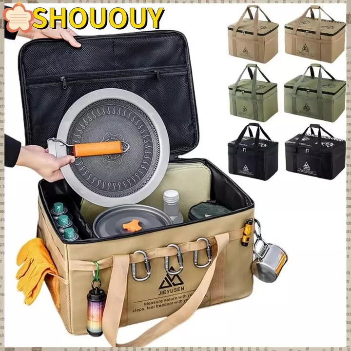 Túi đựng đồ cắm trại SOHOUY, Dụng cụ cắm trại bằng vải dung tích lớn, Túi đựng đồ nấu ăn đa năng nhẹ di động bền bỉ Cắm trại ngoài trời