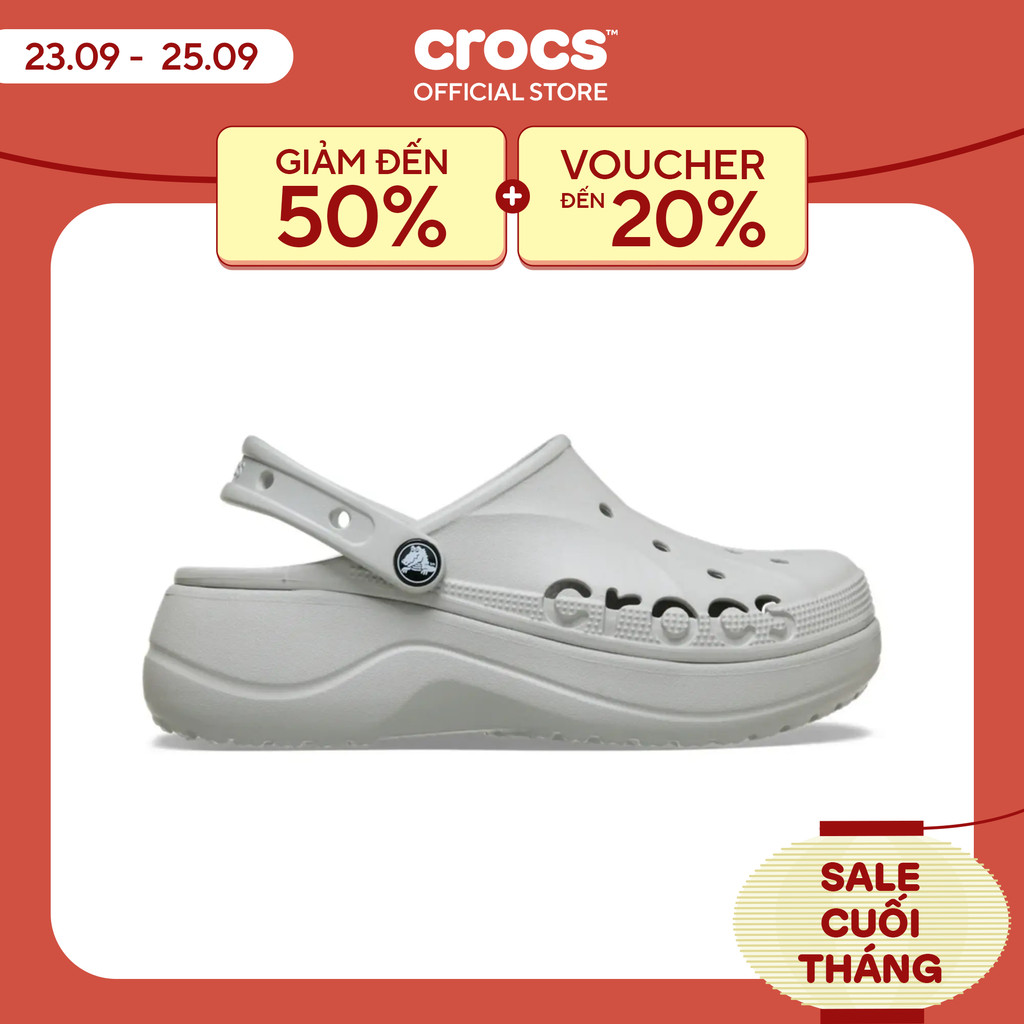 [ĐỘC QUYỀN SÀN TMĐT] Giày Clog Nữ Crocs Baya Platform - Pearl - 208186-101