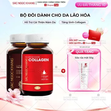 Combo Trẻ Hóa Da Cao Cấp [Viên Uống Sắc Ngọc Khang ++ 60 Viên & Viên Uống Đẹp Da Collagen Dipeptide Sắc Ngọc Khang 60V