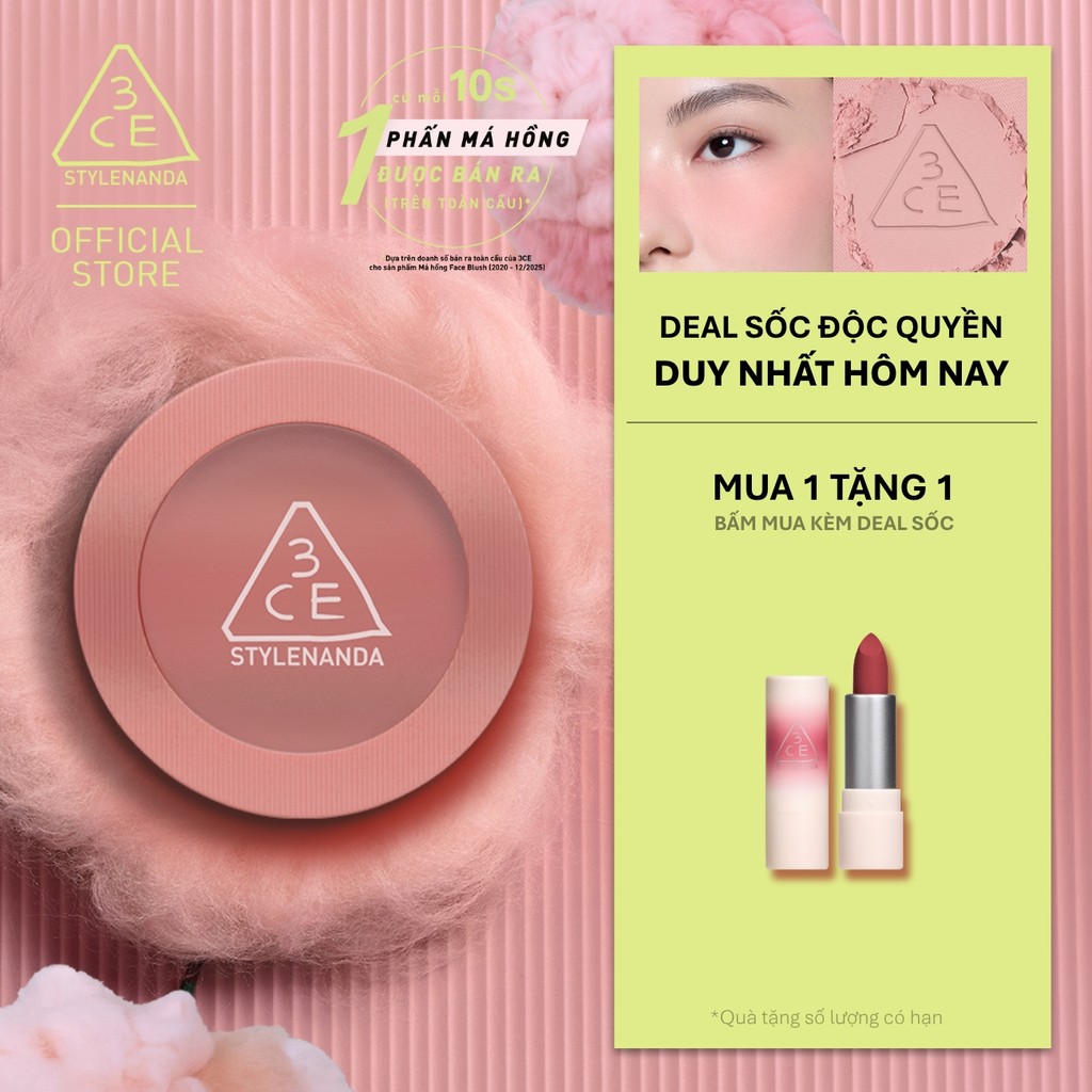 [CÓ MÀU MỚI] Phấn Má Hồng Mịn Lì 3CE Face Blush