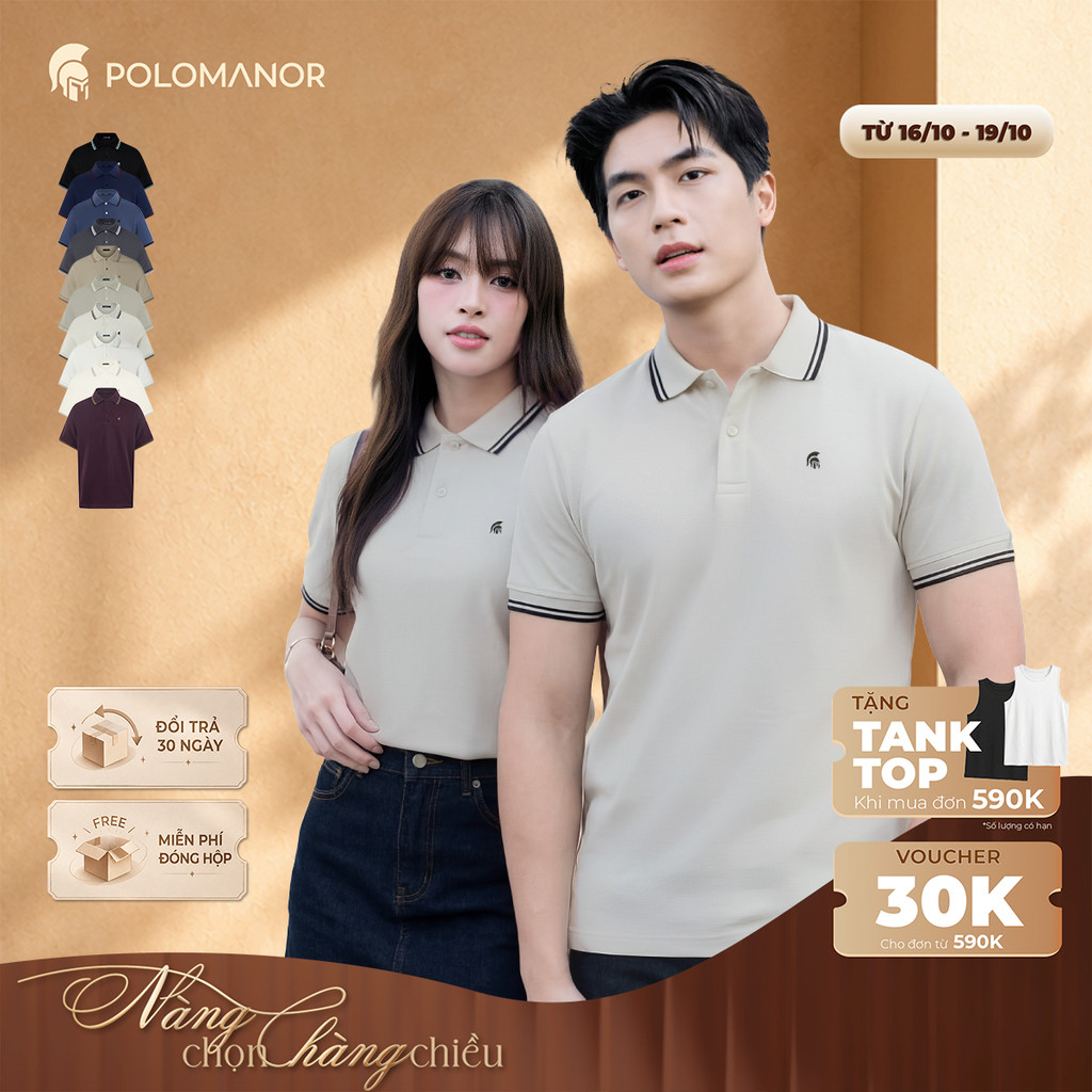 [BEST SELLER] Áo polo nam cao cấp BASIC CLASSIC, POLO QUỐC DÂN vải CVC interlock sang trọng - POLOMANOR
