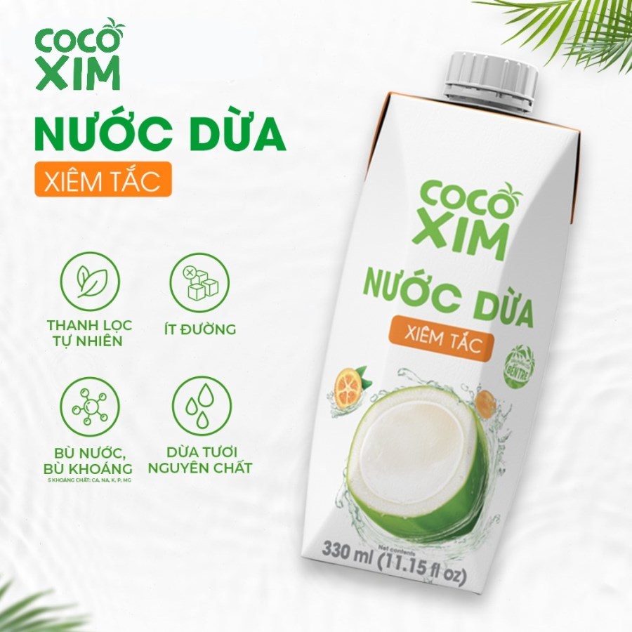 [Combo Giá Sỉ] Nước Dừa Cocoxim Đủ Hương Vị Từ 1L Đến 330ml, Nguyên Chất Thơm Ngon Bổ Dưỡng