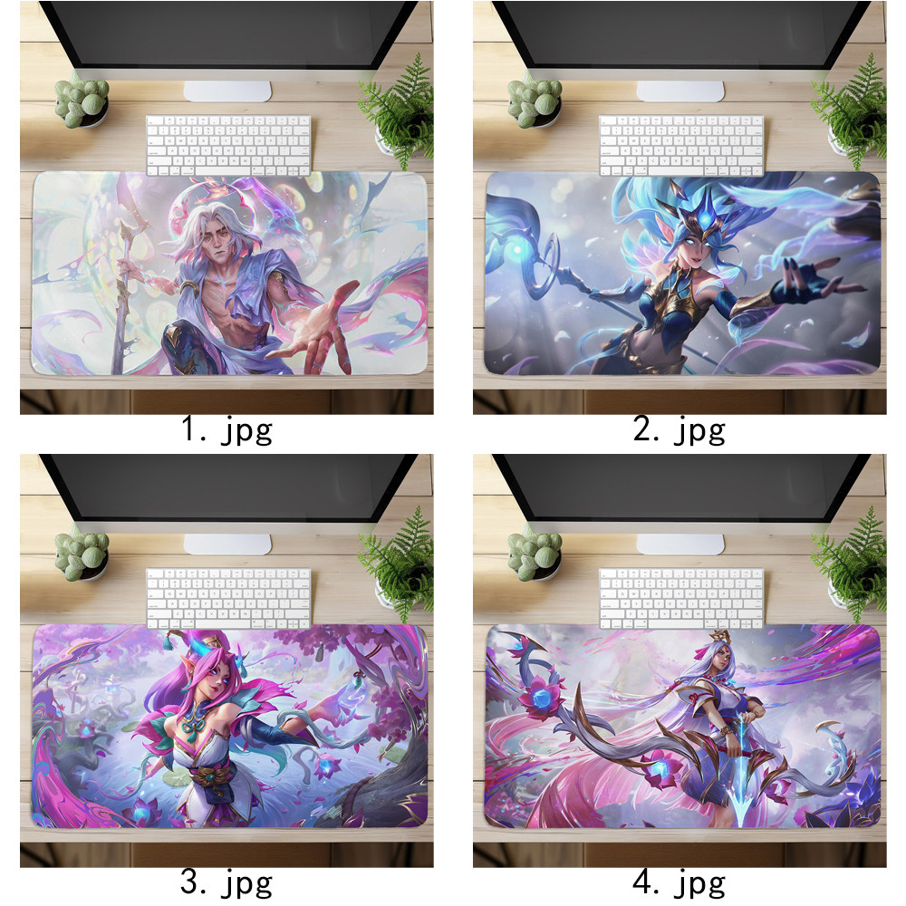 Tấm lót chuột Liên Minh Huyền Thoại In nghệ thuật Bàn phím máy tính Bàn phím (60x30cm / 80x40cm)