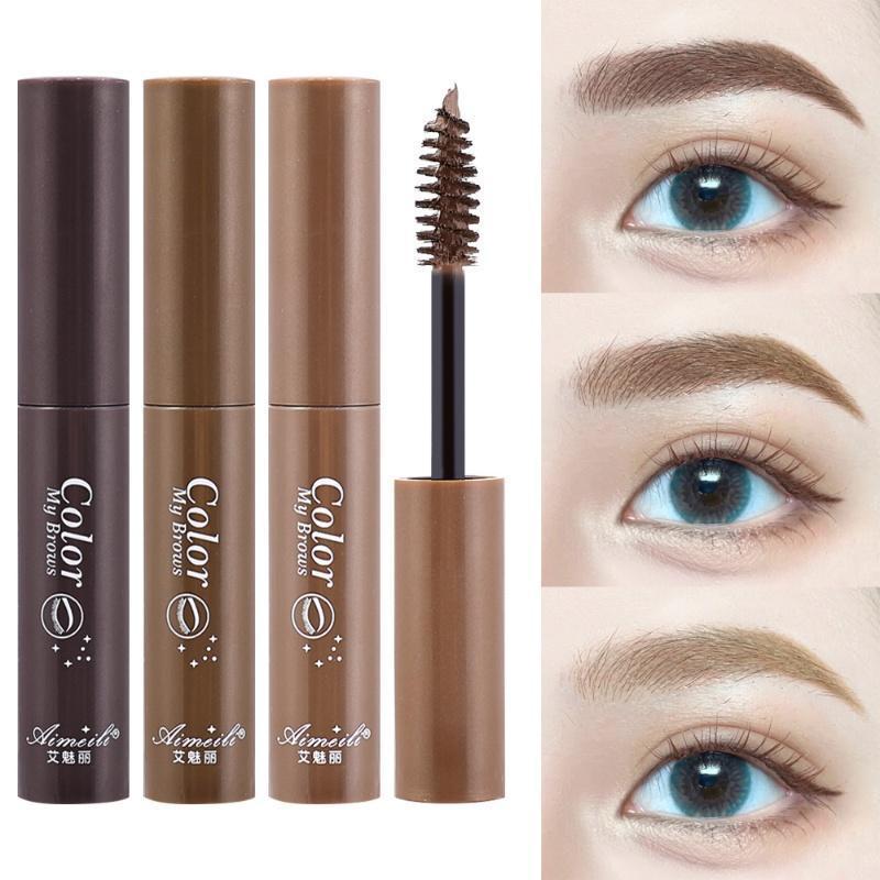 Tự Nhiên Chống Thấm Nước Trang Điểm Eye Brow Gel 3 Màu Lông Mày Tint Sơn Mascara Với Bàn Chải Dụng Cụ Trang Điểm Thân Thiện Với Môi Trường