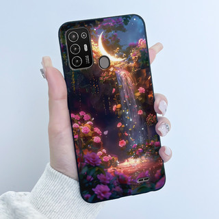 Ốp Lưng Cho ZTE BladeA52 Blade A52 Lite Ốp Lưng Điện Thoại TPU Đen Mềm Silicon Sang Trọng Dễ Thương Thỏ Tình Yêu Ngộ nghĩnh Vỏ Hoạt Hình Vỏ