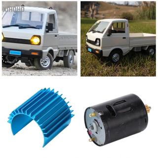 xihoho Shanrya RC 370 Motor + 52000 RPM Dễ dàng lắp đặt Kim loại Cánh quạt cân bằng chính xác cho WPL D12 (Màu xanh da trời)