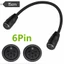 Yoo DIN 6Pin Bộ Chuyển Đổi Cáp Nữ Sang Nữ 6Pin Cáp Nối Dài Dữ Liệu Âm Thanh Dây Âm Thanh Cho Thiết Bị Kỹ Thuật Số