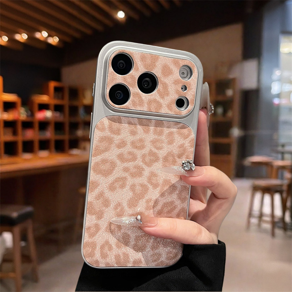 Ốp Điện Thoại In Hình Flash Da Báo Thời Trang Cho iPhone 17 Pro Max 13 14 15 16 Pro Max Bao Gồm Bảo Vệ Ống Kính Máy Ảnh Vỏ Mềm Vỏ Điện Thoại Vỏ Bảo Vệ