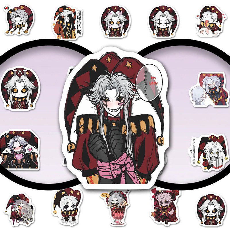 60 Chiếc HOT The Freak Circus Pierrot Harlequin Jester Anime Dán DIY Trang Trí Laptop Vali Điện Thoại Notebook Nhãn Văn Phòng Phẩm Miếng Dán Chống Thấm Nước Miếng Dán Đồ Chơi