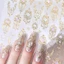 FAVORITEGOODS 5D Móng Tay Nghệ Thuật Dán, Sáng Bóng Retro Baroque Scepter Móng Tay Nghệ Thuật Đề Can, Sang Trọng Vương Miện Vòng Cổ Phong Cách Móng Tay Đề Can Phụ Kiện Trang Sức