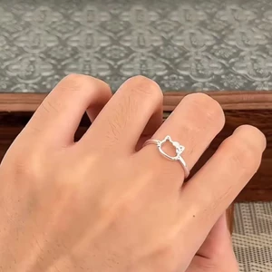 Hello Kitty Ring Plain Niche Cao Cấp Tinh Tế KT Cat Index Finger Ring 2025 Cùng Phong Cách Phong Cách Phong Cách Dễ Thương