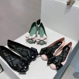 Giày Nữ Melissa Nơ Bơm Giày Thạch Dép Đế Bằng