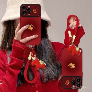 Tranh Sơn Dầu Pony Dây Thích Hợp Cho 17 Vỏ Điện Thoại Năm Mới iphone15promax Silicon 16 Da 14 Nữ