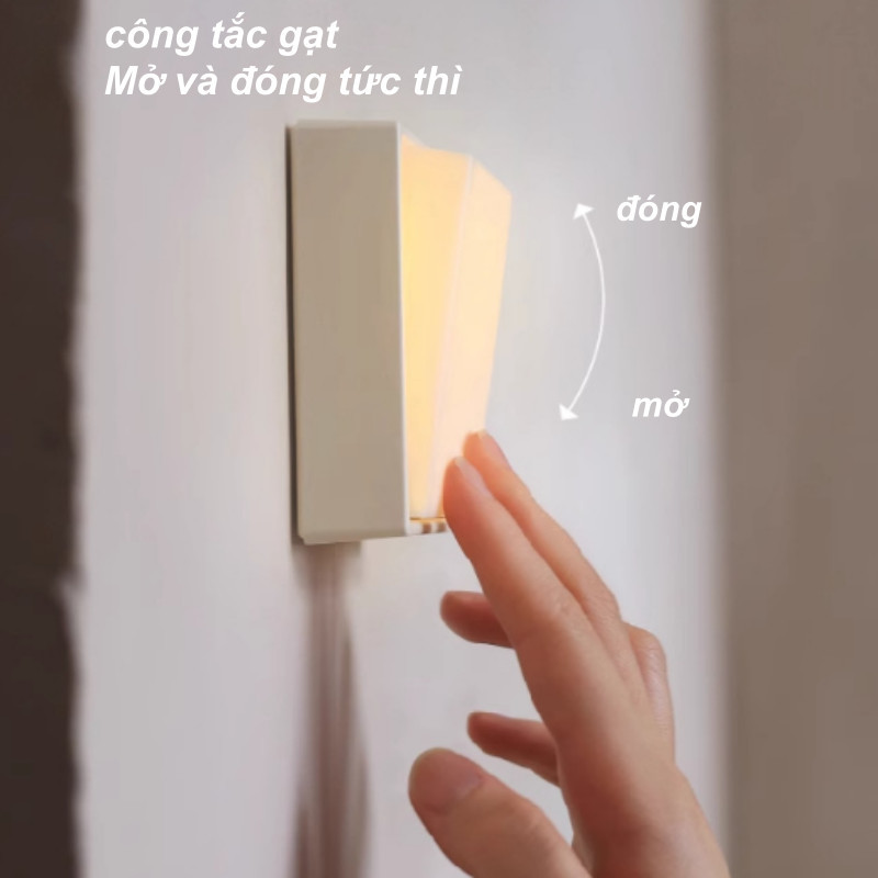 Đèn ngủ LED, Ánh Sáng Vàng Ấm Áp, Thiết Kế Từ Tính Tối Giản, Cổng Sạc USB C, Thiết Kế Gắn Tường Thông Minh