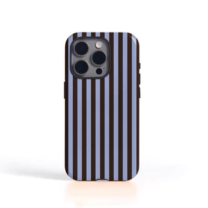 Họa tiết dọc màu tím nâu Thích hợp cho iPhone 17Promax 16Pro 15 11 12 13 14 xs XR 17Air Vỏ cứng hai lớp chống sốc NCNJ