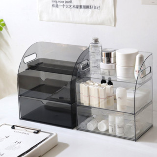 Hộp đựng mỹ phẩm Acrylic - Dụng cụ sắp xếp để bàn chống bụi cho Son môi chăm sóc da