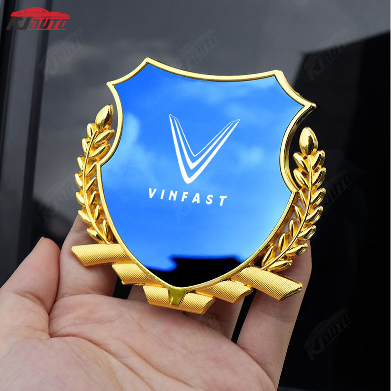 Vinfast Decal kim loại cửa sổ bên tai lúa mì, trang trí ô tô cho VF 8/VF 9/VF E34/Lux A/Fadil/President SA/VF E34